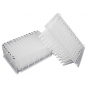 Deep Well Plate and Tip Comb Combo pack, 96 Square Well, 2.2ml, 44.2mm height, V-bottom, for Kingfisher, Black Alphanumeric Printing, PP, Tip combs packed inside plates, Sterile, 10 bags of 5 sets, 50/cs