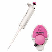 Nichipet EXIII 0.5-10uL, Pink. UV resistant, autoclavable, lockable, 5 year warranty.