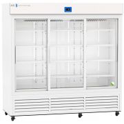 Premier Glass Door Laboratory Refrigerator with Variable Speed Compressor 69 Cu. Ft. 2°C to 15°C. 110 - 120V AC, 15A breaker, NEMA 5-15 receptacle. Two (2) years parts and labor warranty, Seven (7) years compressor warranty.