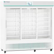 Touchscreen Glass Door Laboratory Refrigerator with Variable Speed Compressor 69 Cu. Ft. 2°C to 15°C. 110 - 120V AC, 15A breaker, NEMA 5-15 receptacle. Three (3) years parts and labor warranty, Seven (7) years compressor warranty.
