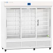 Premier Glass Door Pharmacy Refrigerator with Variable Speed Compressor 69 Cu. Ft. 36°F to 46°F (2°C to 8°C). 110 - 120V AC, 15A breaker, NEMA 5-15 receptacle. Two (2) years parts and labor warranty, Seven (7) years compressor warranty.