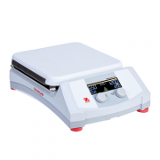 OHAUS Guardian 7000 Hotplate Stirrer, 10"x10" Ceramic Top Plate; Speed Range: 60-1600 rpm; Temperature Range: Ambient +5°C – 500°C; Digital Control; Backlit LCD Display; Dimensions: 4.8 x 16.3 x 11.3 in (12.2 x 41.5 x 28.6 cm); 120V.