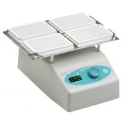 Labnet Orbit P4 Digital Shaker for 4 x 96-well microplates; Speed: 100-1400rpm; Timer (1-99 minutes or continuous); circular 3mm orbit; maximum load: 0.3kg; 120V/60Hz.