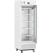 Standard Glass Door Pharmacy Refrigerator 16 Cu. Ft.36°F to 46°F (2°C to 8°C). 110 - 120V AC, 15A breaker, NEMA 5-15 receptacle. One (1) year parts and labor warranty, Seven (7) years compressor warranty