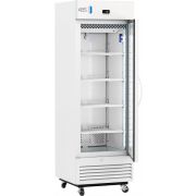 Standard Solid Door Pharmacy Refrigerator 16 Cu. Ft.36°F to 46°F (2°C to 8°C). 110 - 120V AC, 15A breaker, NEMA 5-15 receptacle. One (1) year parts and labor warranty, Seven (7) years compressor warranty