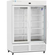 Standard Glass Door Pharmacy Refrigerator 49 Cu. Ft.36°F to 46°F (2°C to 8°C). 110 - 120V AC, 15A breaker, NEMA 5-15 receptacle. One (1) year parts and labor warranty, Seven (7) years compressor warranty