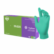 SW® TrueForm® TF-95LG, Light Green, Powder-Free, Biodegradable Nitrile Exam Gloves, Sustainable Ecotek Technology with EnerGel® - Hydrates and rejuvenates hands, Thickness: Finger 4.0mil, Palm 3.6mil, Cuff 3.0, Fully Textured, X-Small, 100/bx.