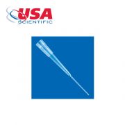 USA Scientific Round Gel Load Tips/Sterilized 1-200µl, 0.54 mm OD,Natural 5 Racks of 204 Tips. 1020/pk.
