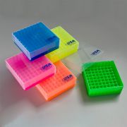 81-Place Polypropylene Freezer Storage Boxes Mixed Neon Colours PK/5