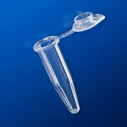 0.5mL TempAssure PCR tube (Natural) with attached flat cap (frosted). DNase, RNase, DNA, PCR inhibitor, and pyrogen free. 1000/bag.