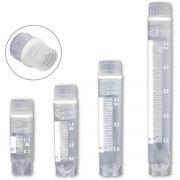 Cryogenic Vials, internally threaded caps with silicone O-ring, 5mL, sterile, printed graduations and marking area, self-standing star foot, 50-place rocking lack included with each case, 10 resealable bags of 50 tubes, 500/cs