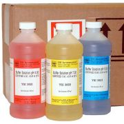 YSI 3824 Assorted pH buffers case; includes 2 pints of each of pH 4, 7 and 10 calibration buffers for pH probe calibration.