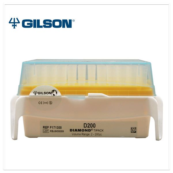 Gilson D200 Diamond Tips, Natural, 2-200ul, Tipack, PK/960 (10
